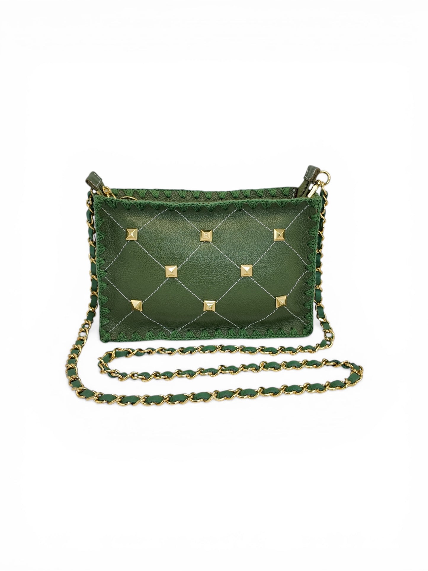 Bolsa Mari Spike + Alça de Corrente e Courino