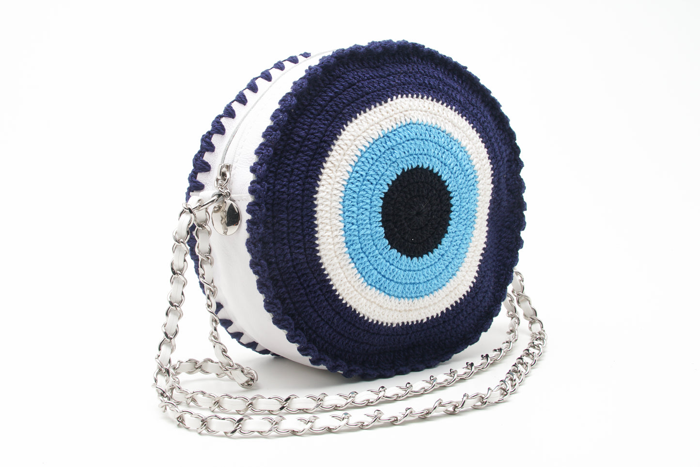 Bolsa Gabi de Olho Grego + Alça de Corrente e Courino
