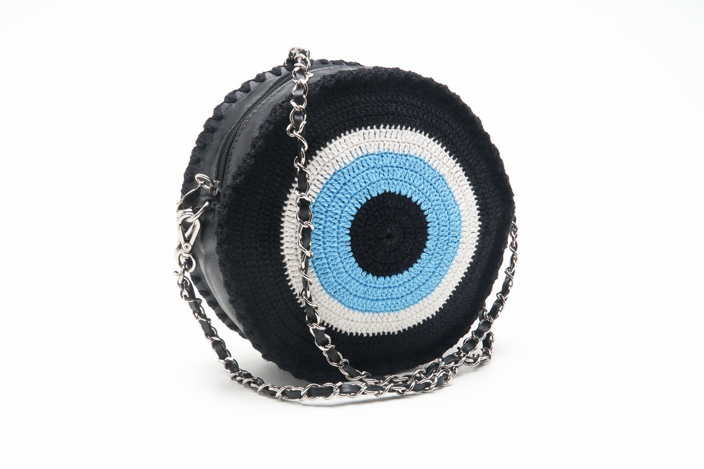 Bolsa Gabi de Olho Grego + Alça de Corrente e Courino