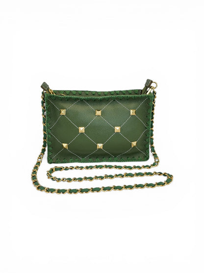 Bolsa Mari Spike + Alça de Corrente e Courino