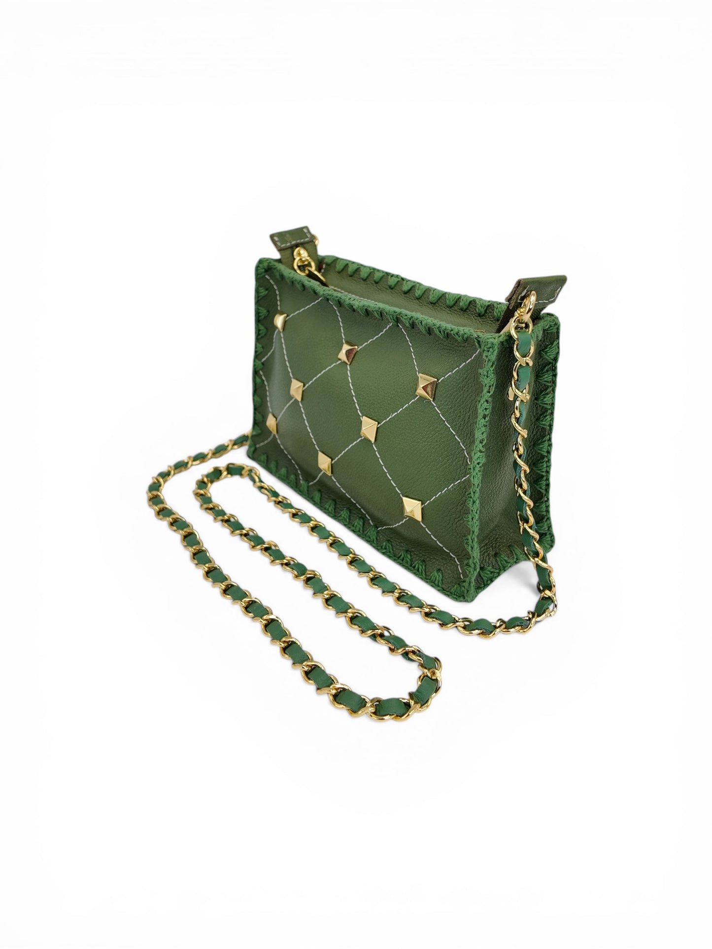 Bolsa Mari Spike + Alça de Corrente e Courino