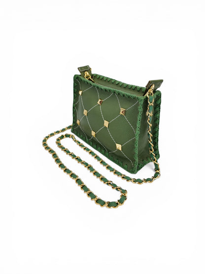 Bolsa Mari Spike + Alça de Corrente e Courino