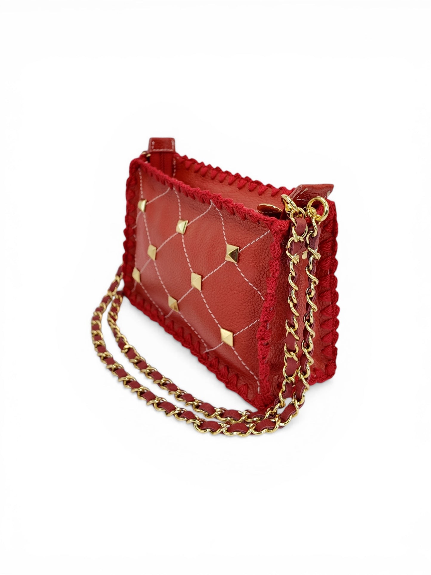 Bolsa Mari Spike + Alça de Corrente e Courino