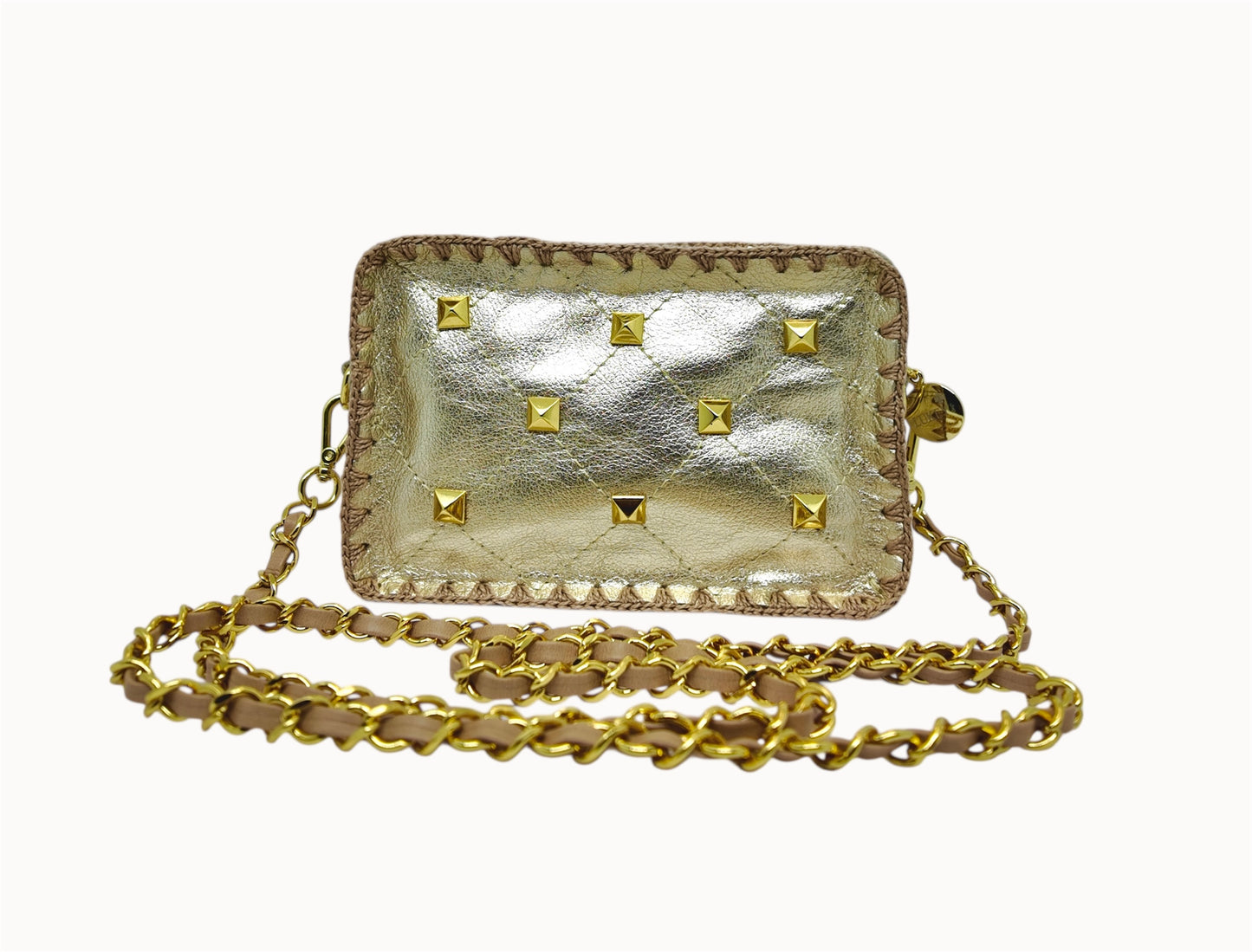 Bolsa Vicky Spike + Alça de Corrente e Courino