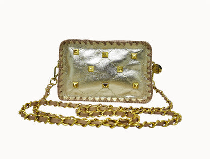 Bolsa Vicky Spike + Alça de Corrente e Courino